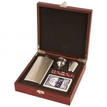 FSK01 - Rosewood Finish Flask Set